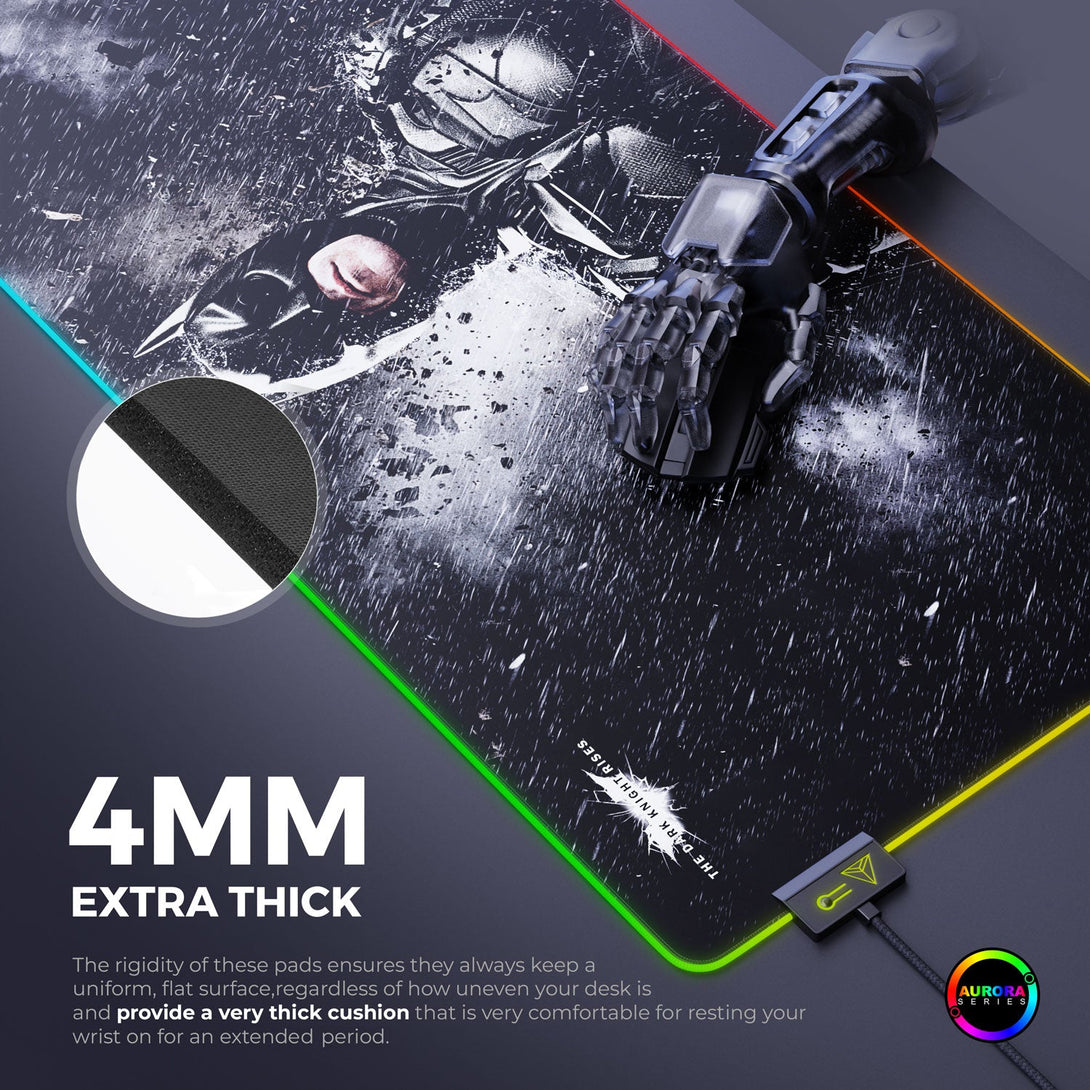 Cybeart Batman - The Dark Knight Rises Gaming Mouse Pad - XXL 900mm RGB