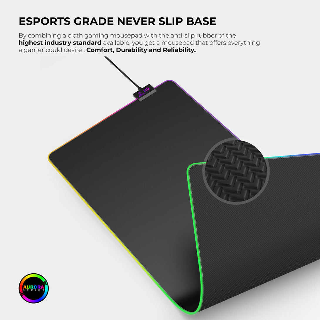 Cybeart Ghost Black Gaming Mouse Pad - XXL 900mm RGB