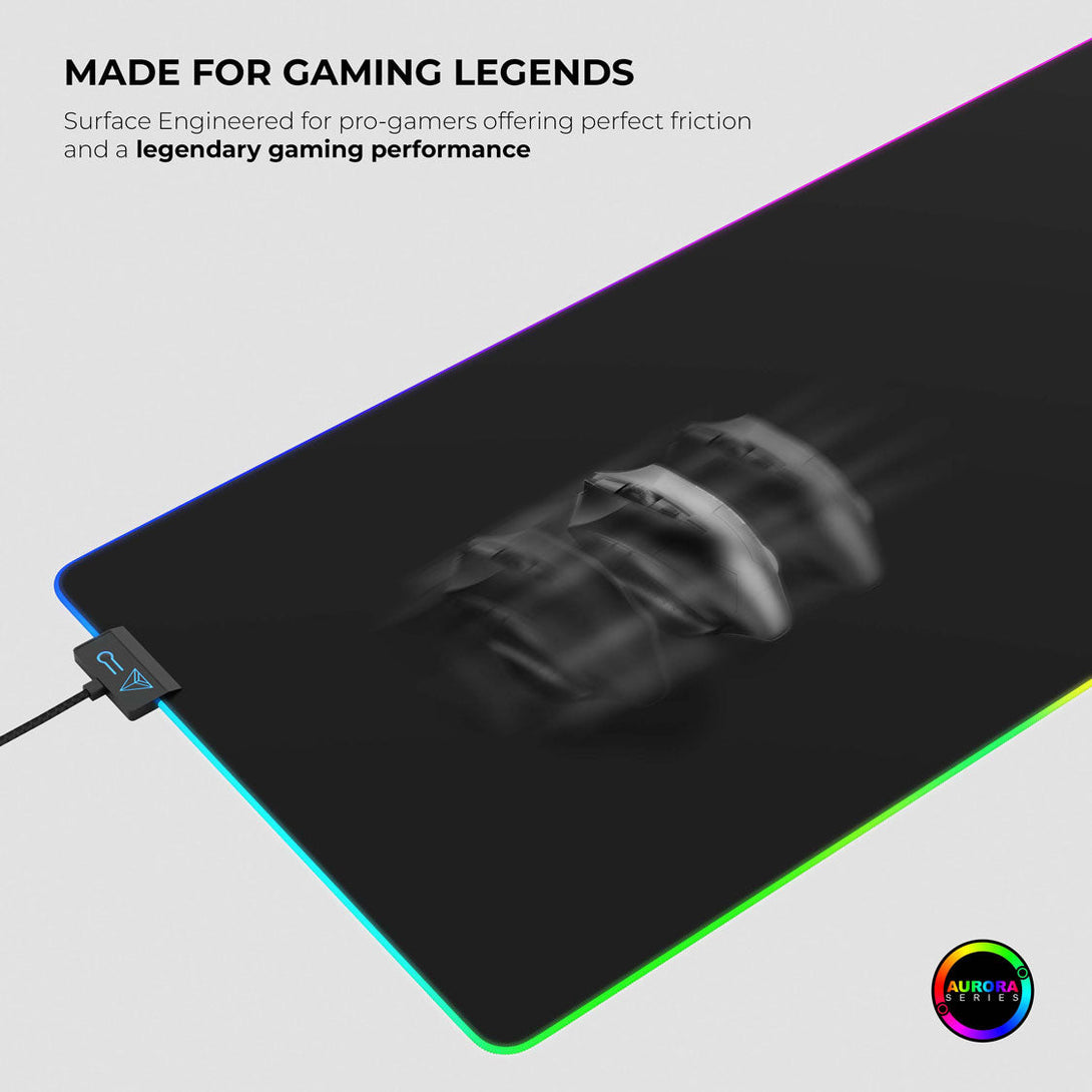 Cybeart Ghost Black Gaming Mouse Pad - XXL 900mm RGB